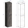 Пенал подвесной Bianco Opaco BELBAGNO KRAFT KRAFT-1600-2A-SC-BO-L